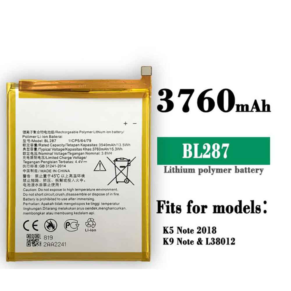 Batería para A6000/lenovo-BL287